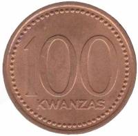 (1991) Монета Ангола 100 кванза "Независимость 15 лет"  Без даты Медь  XF